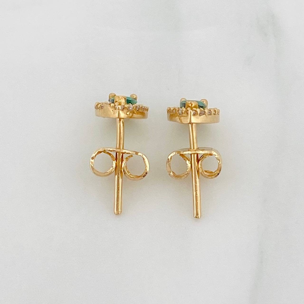 Topos Halo Lágrima 1.2g / in / 5.9mm Oro Amarillo 18K