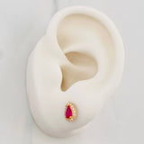 Topos Halo Lágrima 1.2g / in / 5.7mm Oro Amarillo 18K