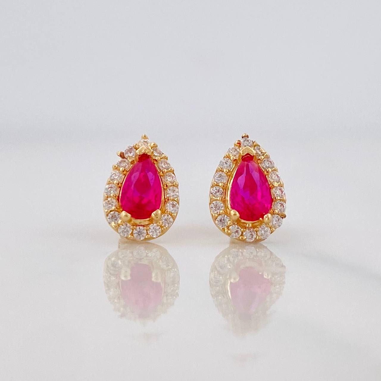 Topos Halo Lágrima 1.2g / in / 5.7mm Oro Amarillo 18K
