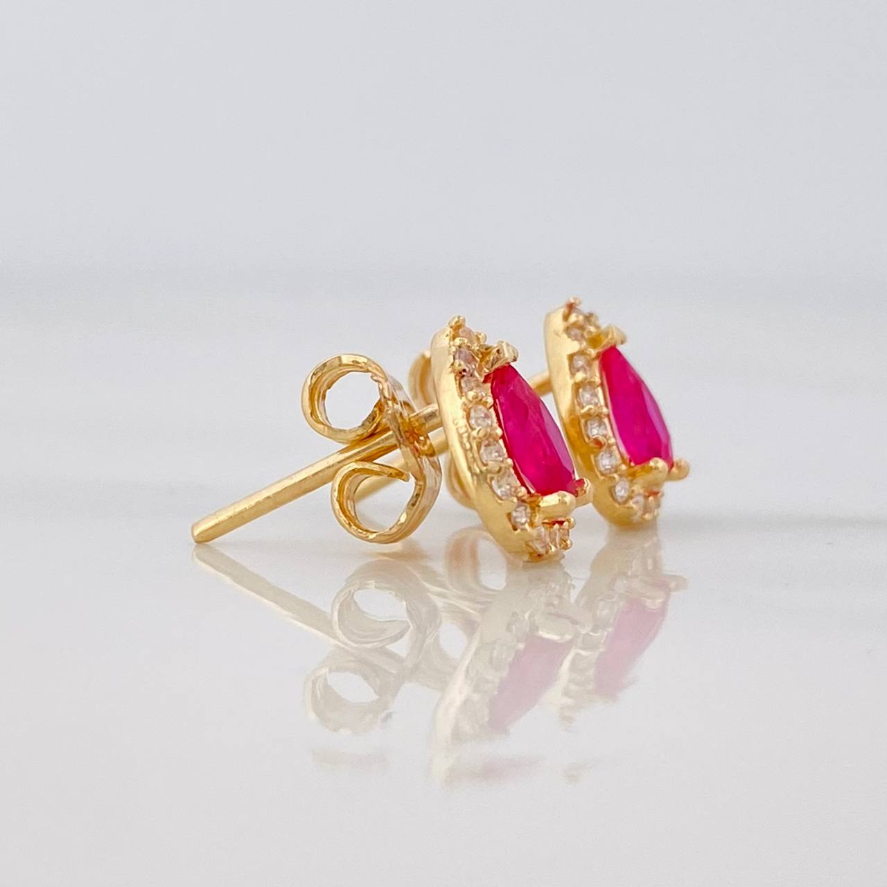 Topos Halo Lágrima 1.2g / in / 5.7mm Oro Amarillo 18K