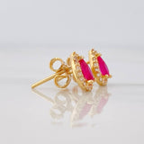 Topos Halo Lágrima 1.2g / in / 5.7mm Oro Amarillo 18K