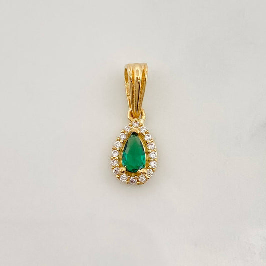 Tear Halo Pendant 0.7g / 1/2 in Yellow Gold 18K
