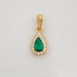 Tear Halo Pendant 1.1g / 3/4 in Yellow Gold 18K