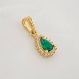 Tear Halo Pendant 1.1g / 3/4 in Yellow Gold 18K