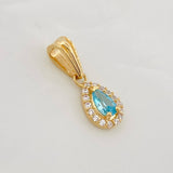 Dije Halo Lágrima 0.65g / 1/2 in Oro Amarillo 18K