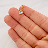 Dije Halo Lágrima 0.65g / 1/2 in Oro Amarillo 18K