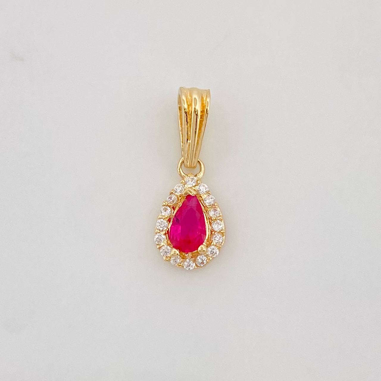 Dije Halo Lágrima 0.65g / 1/2 in Oro Amarillo 18K