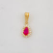 Dije Halo Lágrima 0.65g / 1/2 in Oro Amarillo 18K