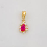 Dije Halo Lágrima 0.65g / 1/2 in Oro Amarillo 18K