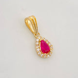 Dije Halo Lágrima 0.65g / 1/2 in Oro Amarillo 18K