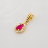 Dije Halo Lágrima 0.65g / 1/2 in Oro Amarillo 18K