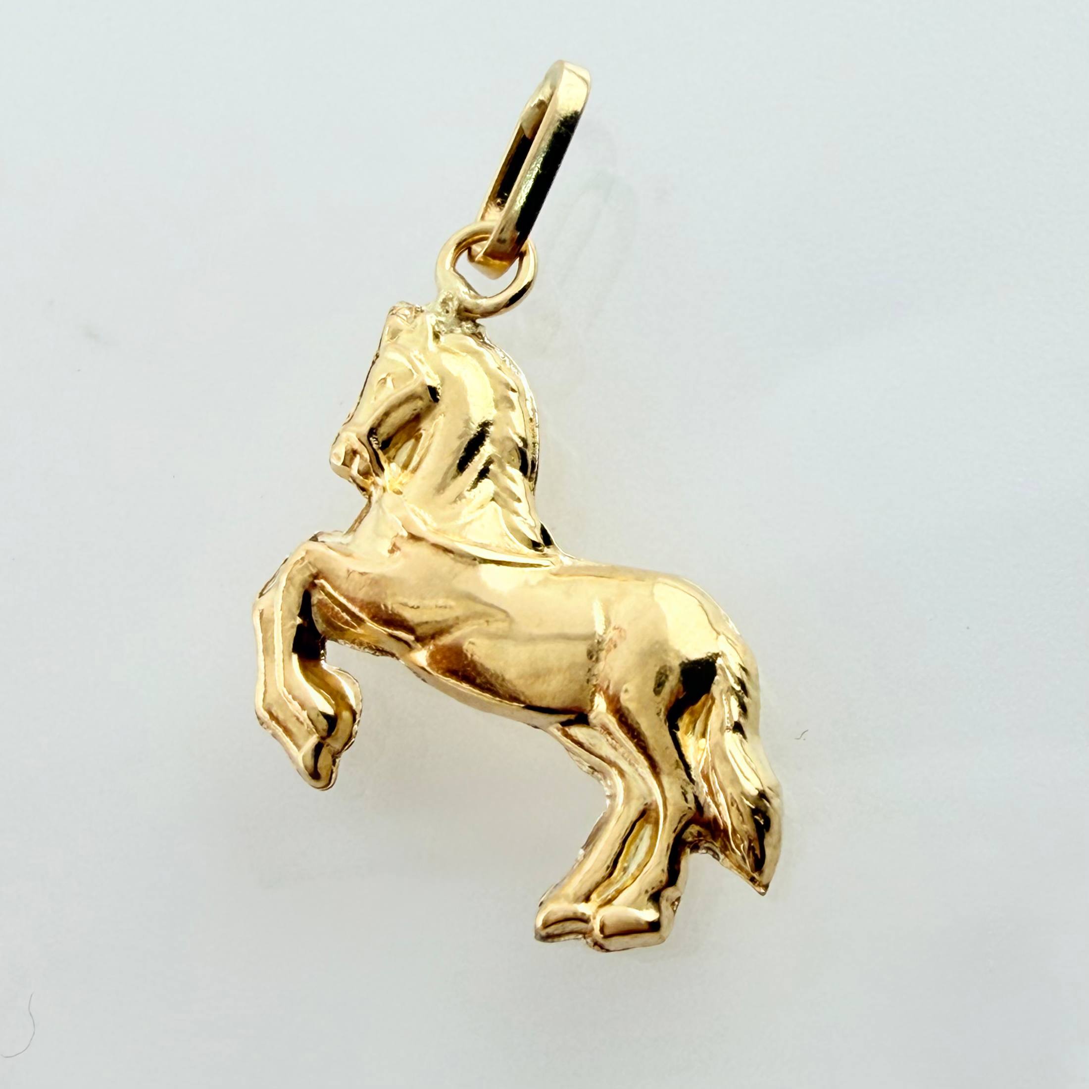 Dije Caballo 0.85gr / 3/4 in / Oro Amarillo 18K