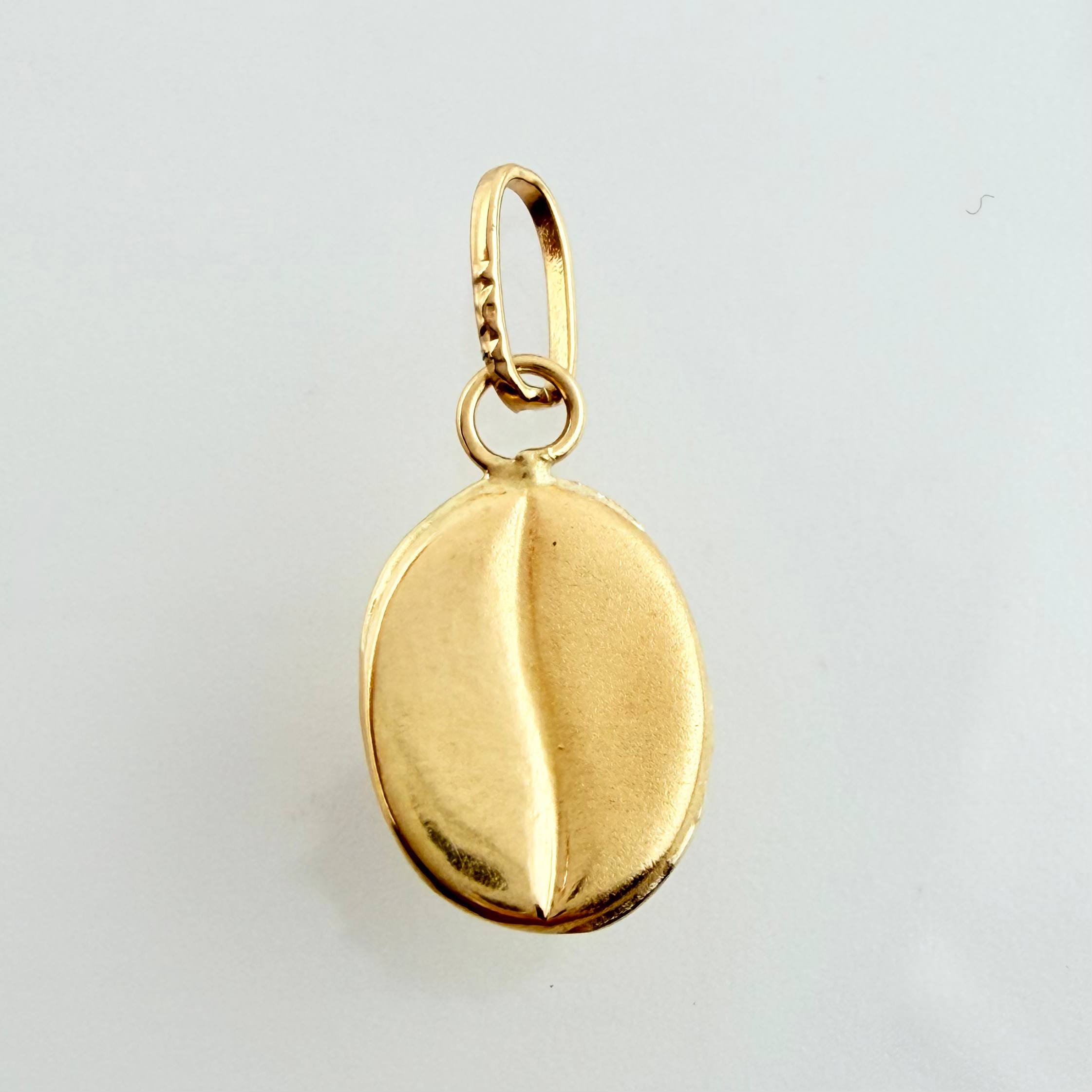 Dije Grano De Cafe 0.3gr / 1/2 in / Oro Amarillo 18K