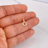 Pendant Letter O 0.6gr / 1.3cm / Smooth 18K Yellow Gold #
