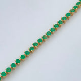 Tennis Bracelet Emeralds 6.2gr / 7 3/4 in / 18K Gold