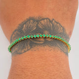 Tennis Bracelet Emeralds 6.2gr / 7 3/4 in / 18K Gold