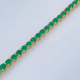 Tennis Bracelet Emeralds 7.9gr / 7 1/4 in / 18K Gold