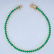 Tennis Bracelet Emeralds 7.9gr / 7 1/4 in / 18K Gold