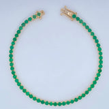 Tennis Bracelet Emeralds 7.9gr / 7 1/4 in / 18K Gold