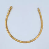 Flat Snake Bracelet 4.4gr / 7.6in / +3 18K Gold &