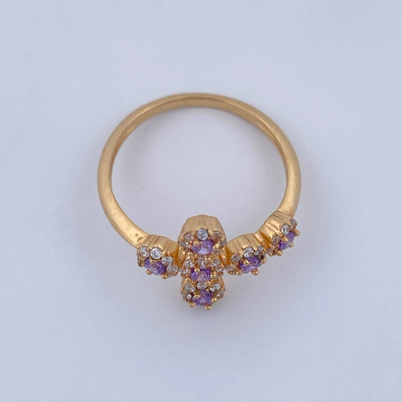 Dense Cross Ring 2.3gr / Size 7 / 18K Yellow Gold &