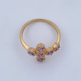 Dense Cross Ring 2.3gr / Size 7 / 18K Yellow Gold &
