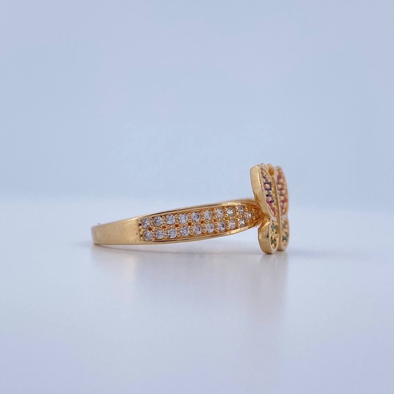 Anillo Mariposa 2.3gr / T7 / Oro Amarillo  18K &
