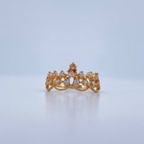 Crown Ring Dots 1.85gr / Size 6 / 18K Gold &