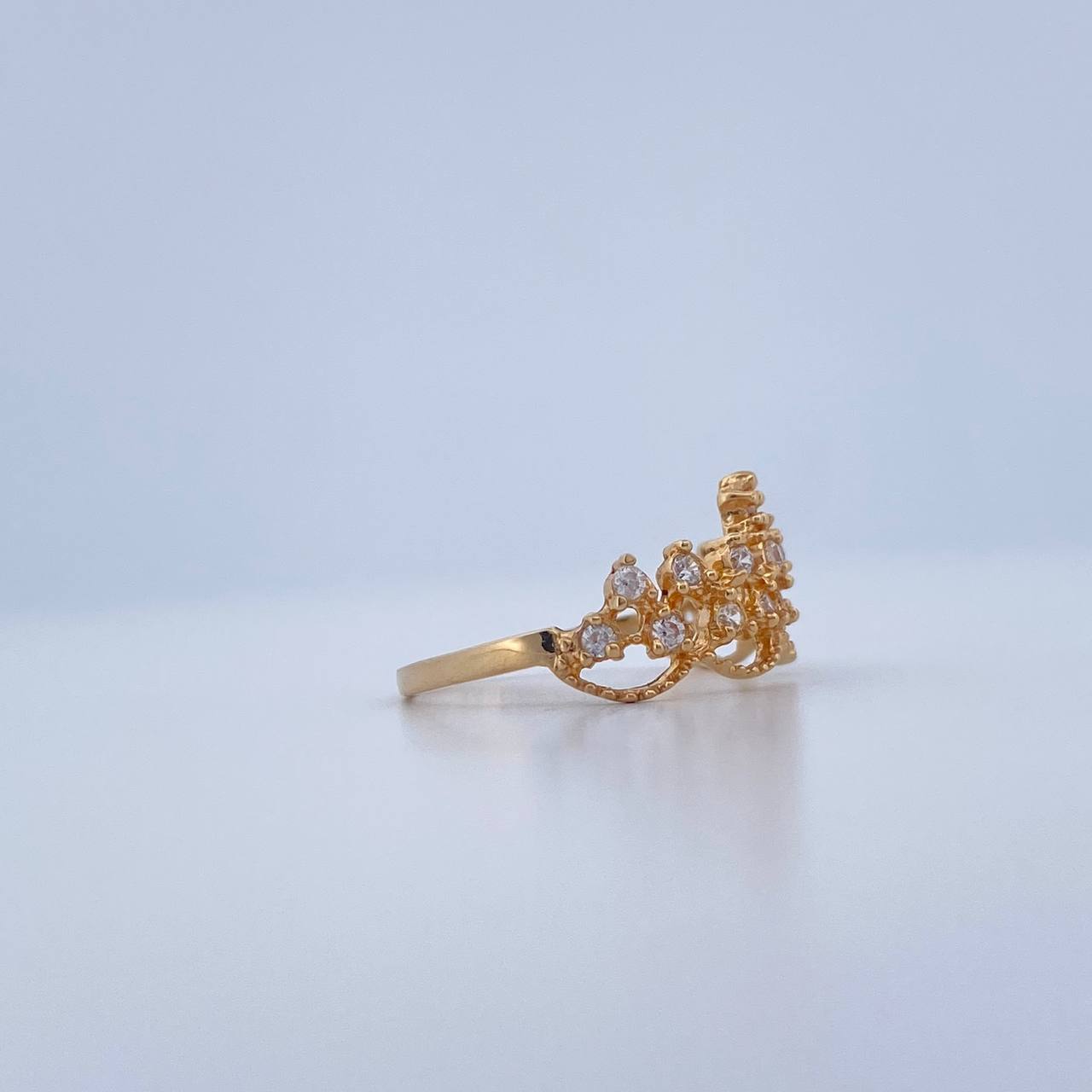 Crown Ring Dots 1.85gr / Size 6 / 18K Gold &