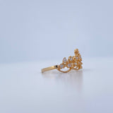Crown Ring Dots 1.85gr / Size 6 / 18K Gold &