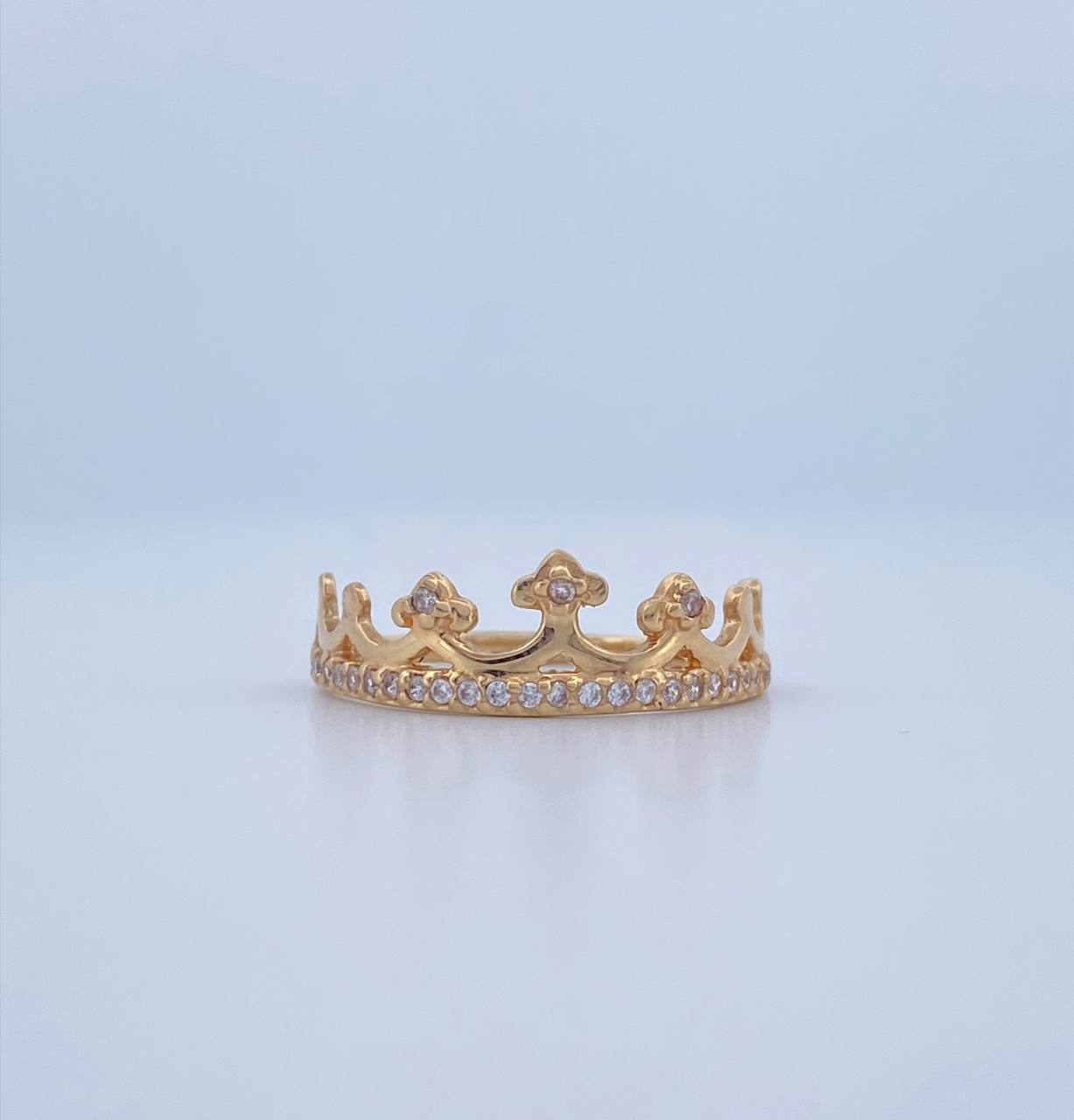 Tiara Ring Punteada 1.75gr / Size 6 1/2 / 18K Gold