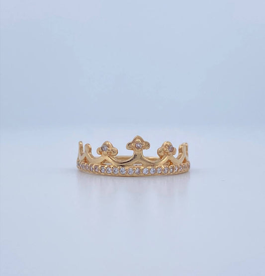 Anillo Tiara Punteada 1.75gr / T6 1/2 / Oro Amarillo 18K &