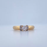 Solitaire Ring 2.6gr / Size 7 1/2 / Three 18K Golds &
