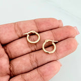 Candongas Jass 0.9gr / 1/2 in / Oro Amarillo 18K &