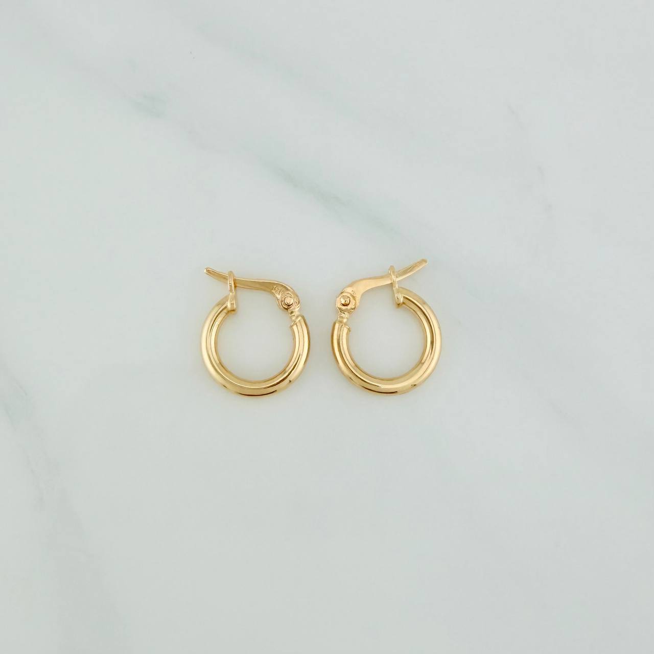 Candongas Jass 0.9gr / 1/2 in / Oro Amarillo 18K &