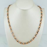 Cadena Rustica Nautilius 51.6gr / 27 3/4 in / 4.2mm Dos Oros Blanco Rosa 18K $