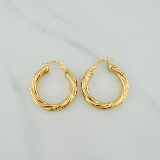 Candongas Mary 3.7gr / 3cm / Oro Amarillo 18K $