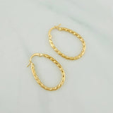 Candongas Iris Ovaladas 1.65gr / 3cm / Oro Amarillo 18K $