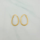 Candongas Iris Ovaladas 1.65gr / 3cm / Oro Amarillo 18K $