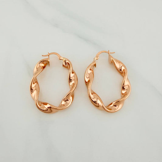 Candongas Demi 5.95gr / 4cm / Oro Rosa 18K $