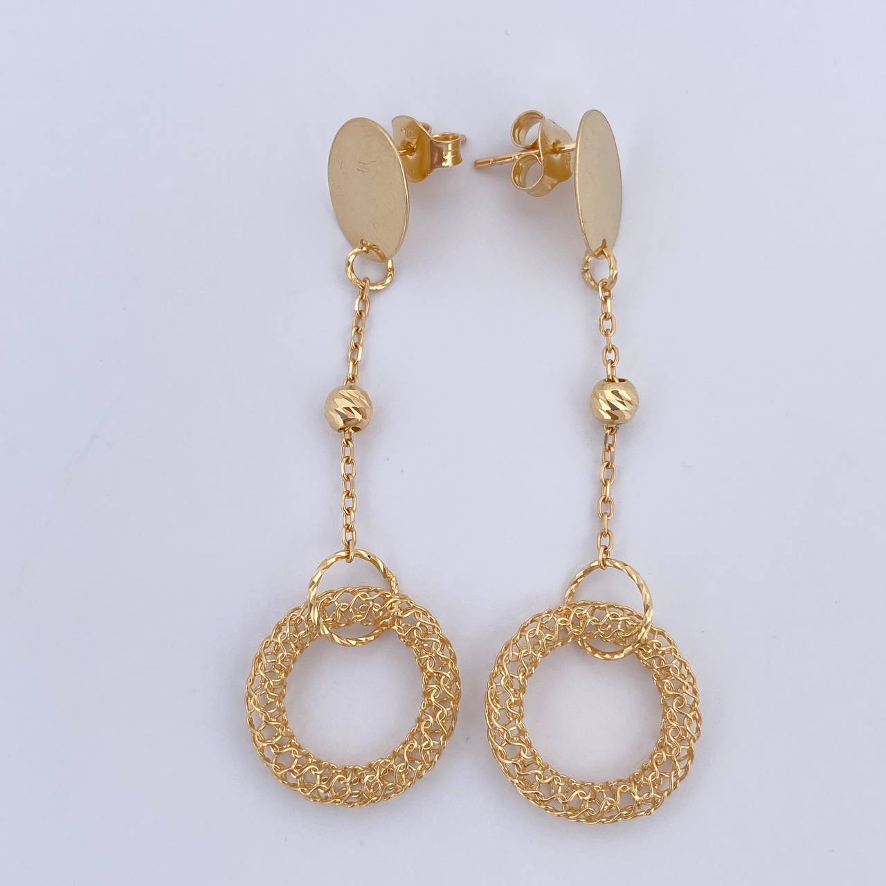 Stud Earrings Hoop Earrings Circles 3.8gr / 6cm (2.4in) / +4 18K Gold $