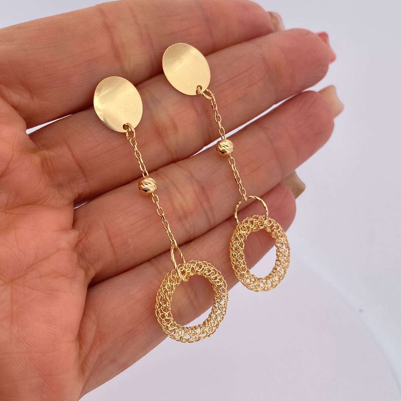 Stud Earrings Hoop Earrings Circles 3.8gr / 6cm (2.4in) / +4 18K Gold $