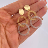 Stud Earrings Hoop Earrings Circles 5.35gr / 1.97in / +4 18K Gold $