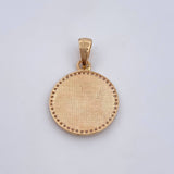 Dije San Miguel Arcangel 4gr / 3cm / Circones Blancos Tres Oros 18K &