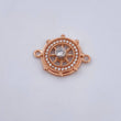 Herraje Timon 2.45gr / 1.5cm / Circones Blancos Dos Oros Blanco Rosa 18K &