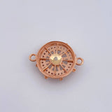 Herraje Timon 2.45gr / 1.5cm / Circones Blancos Dos Oros Blanco Rosa 18K &