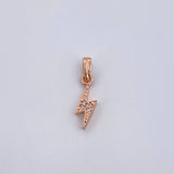 Pendant Lightning 0.55gr / 1.7cm / White Zircons 18K Rose Gold &