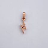 Pendant Lightning 0.55gr / 1.7cm / White Zircons 18K Rose Gold &