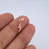 Pendant Lightning 0.55gr / 1.7cm / White Zircons 18K Rose Gold &