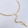 Miraculous Virgin Rosary 10.85gr / 56.4cm / 4mm Ball Diamond Cut 18K Yellow Gold &